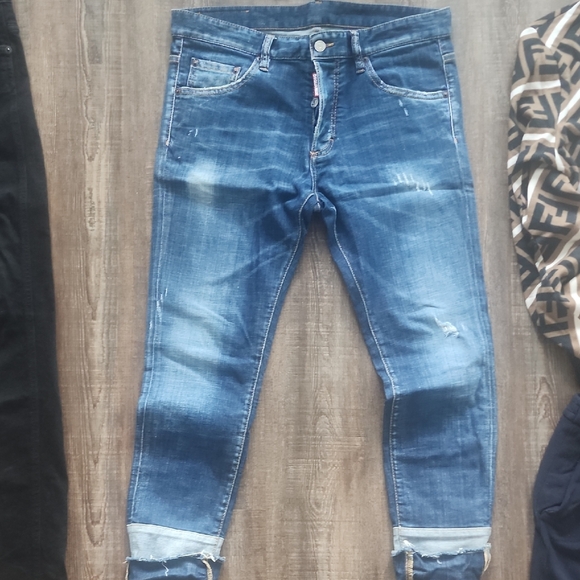 DSQUARED Distressed Blue Skinny Jeans - Picture 1 of 1